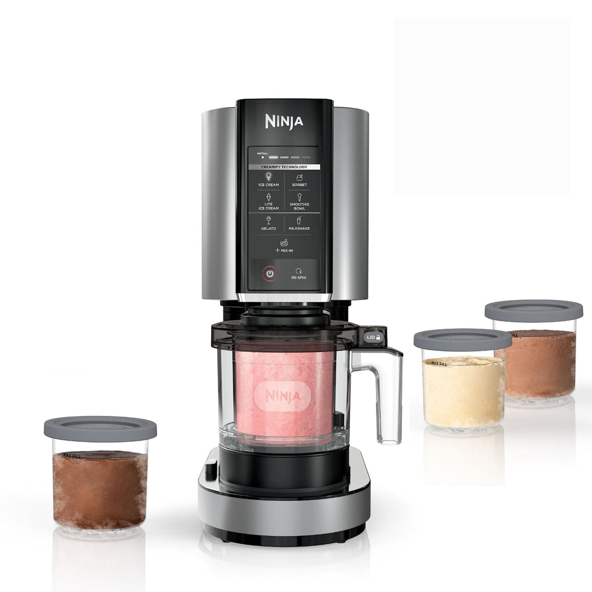 Ninja® CREAMi® 7-in-1 Ice Cream Maker and 2 Extra Pints Bundle