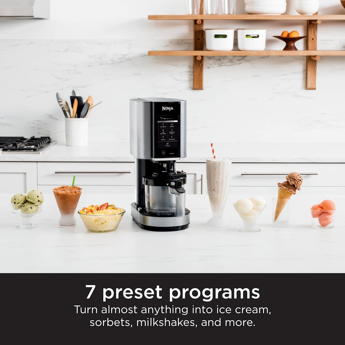 Ninja® CREAMi® 7-in-1 Ice Cream Maker and 2 Extra Pints Bundle