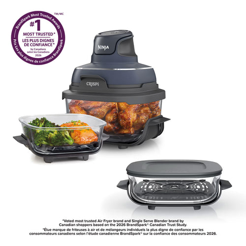 Ninja Crispi™ 4-in-1 Portable Glass Air Fryer Cooking System Bundle