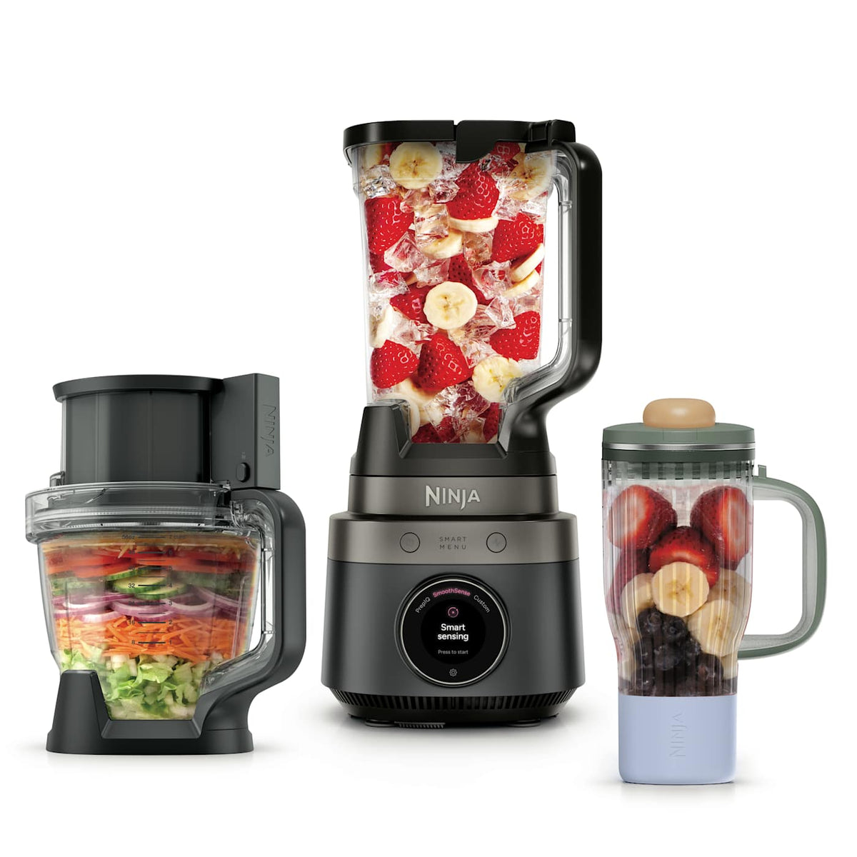 Ninja CrushBOSS™ 3-in-1 Blender, Tumbler & Food Processor in Onyx