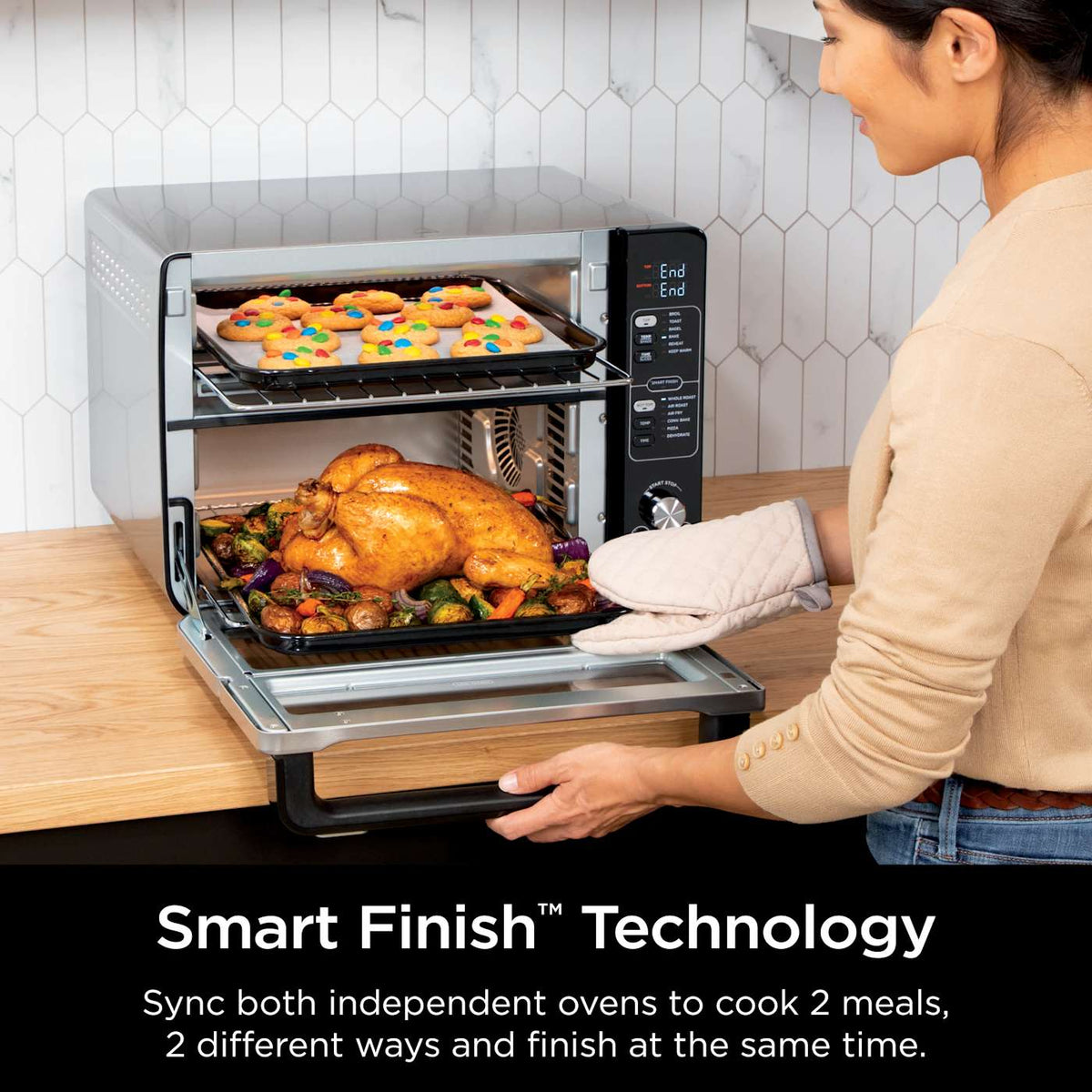 Ninja® DCT401C 12-in-1 Double Oven with FlexDoor™