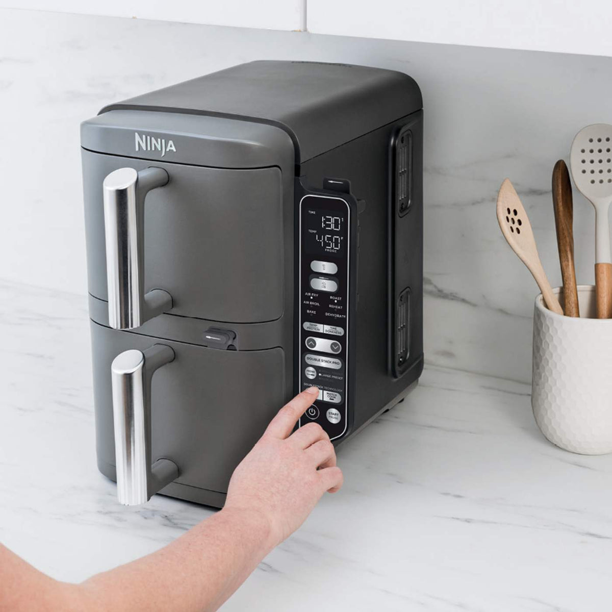 Ninja® DoubleStack™ 2 Basket 10 QT Air Fryer With Smart Thermometer