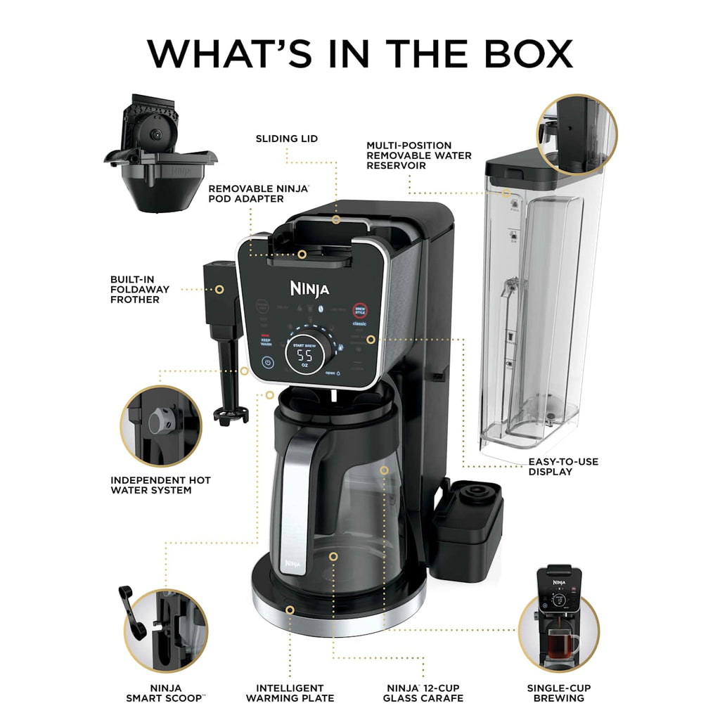 Ninja® DualBrew Pro Specialty Coffee System, Single-Serve, Pod, and 12-Cup Drip Coffee Maker