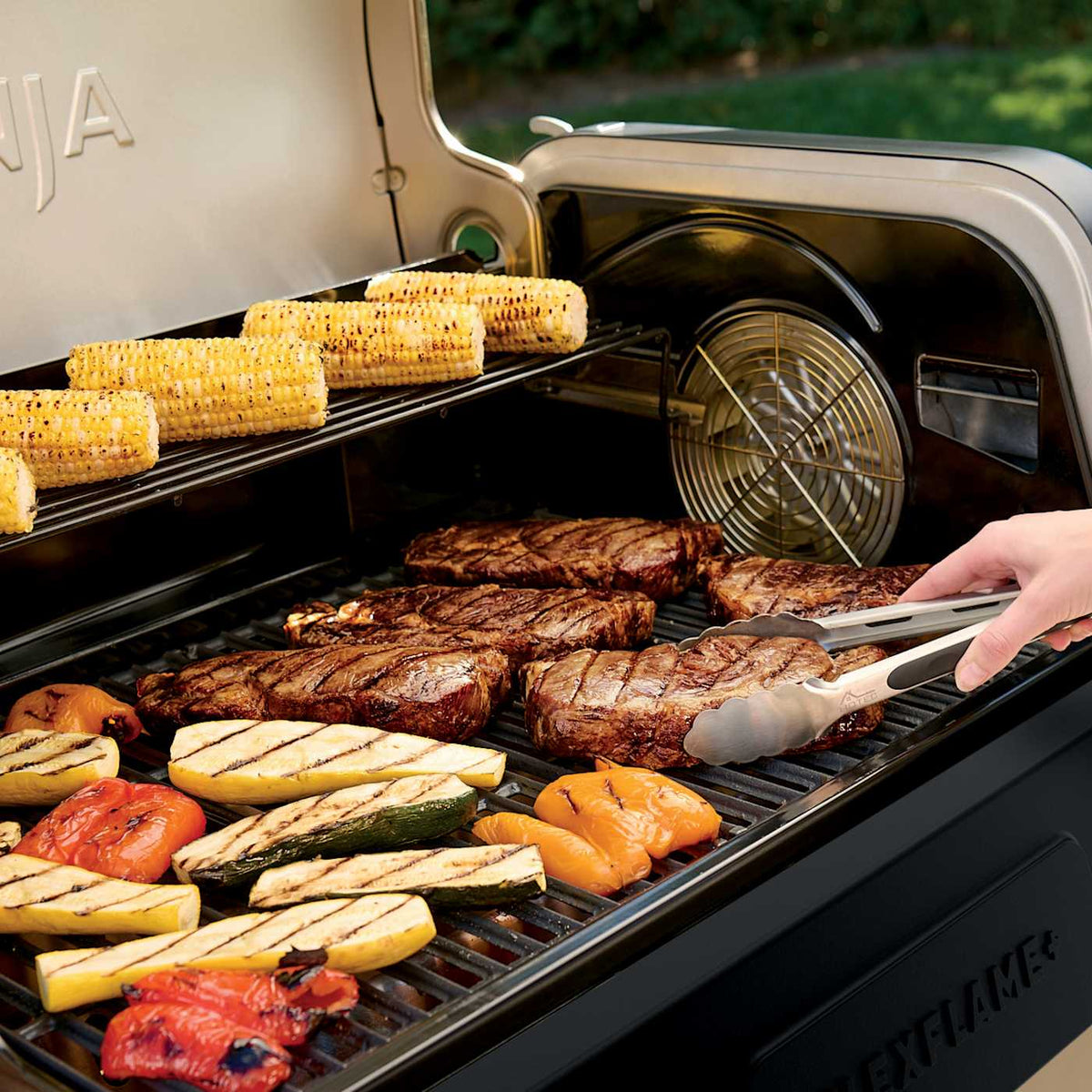 Ninja™ FlexFlame™ Propane Grill & Outdoor Cooking System, Green
