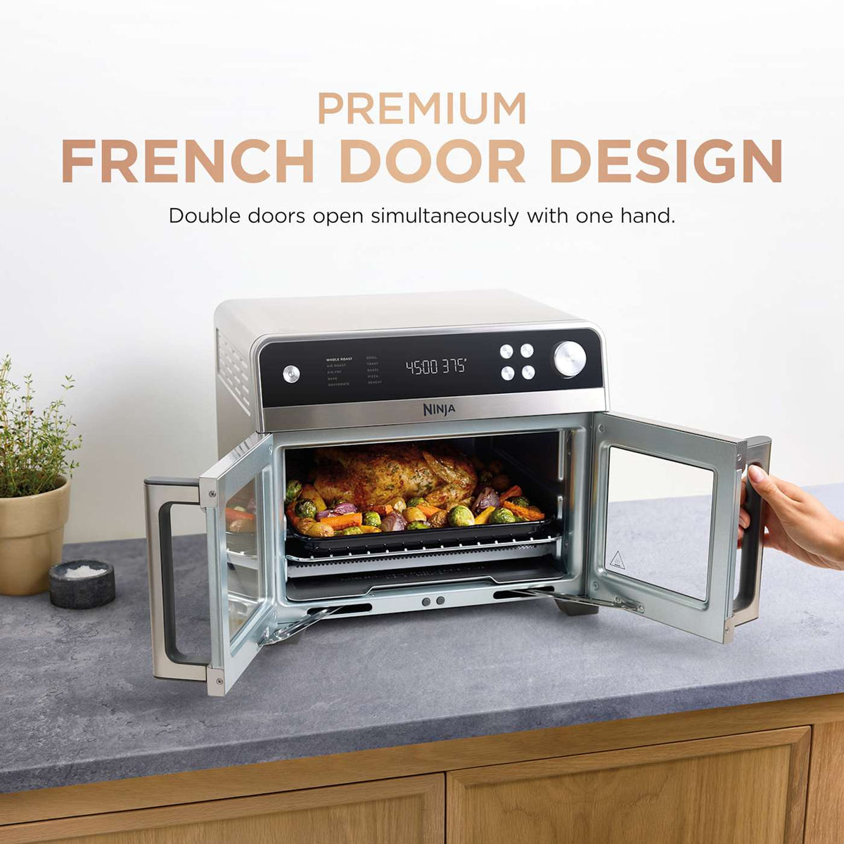 Ninja® French Door Premier Air Fryer, Convection Oven, Toaster