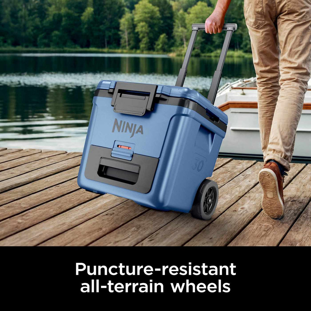 Ninja FrostVault™ 30qt Wheeled Cooler with Dry Zone, Lakeshore Blue