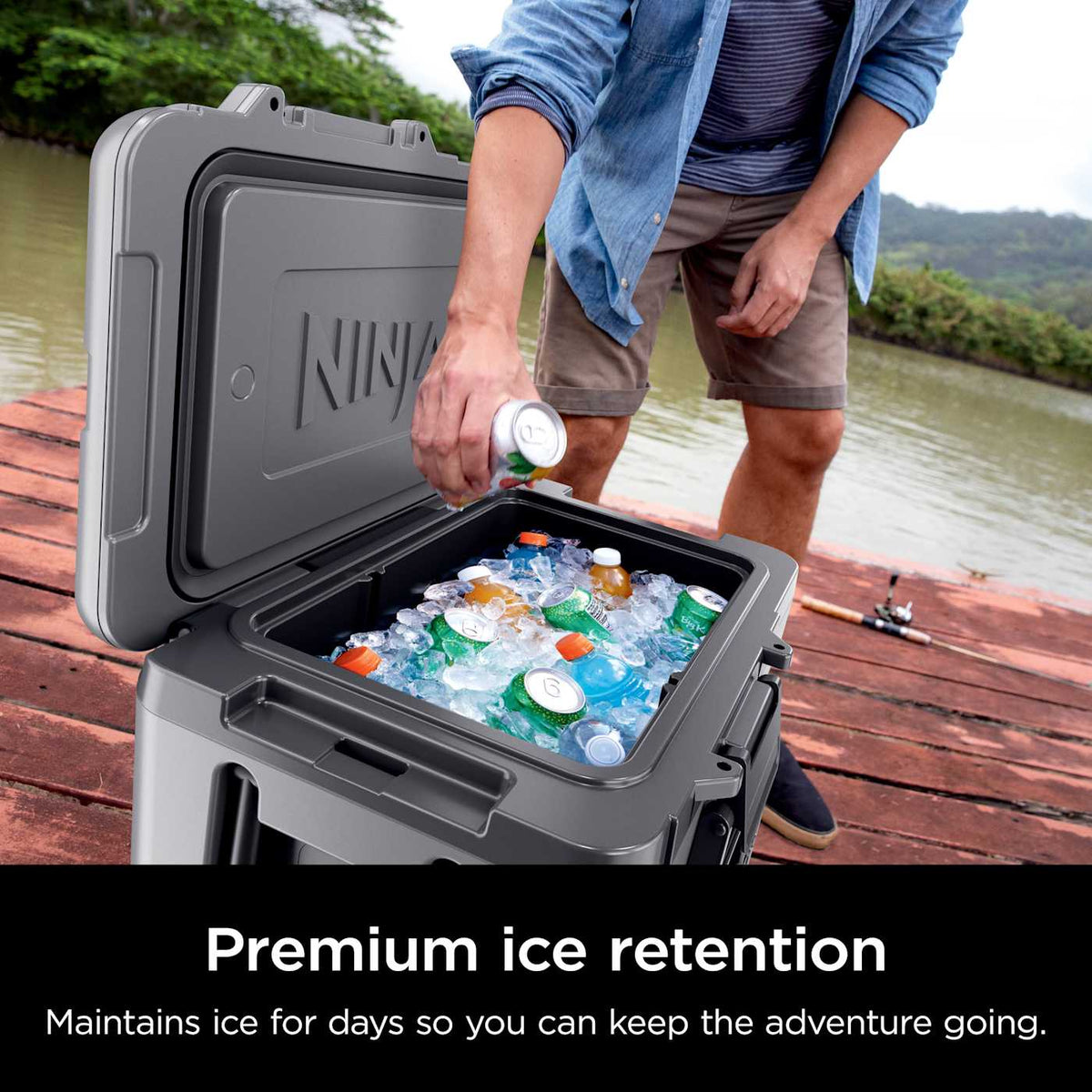Ninja FrostVault™ 45qt Wheeled Cooler with Dry Zone, Lakeshore Blue