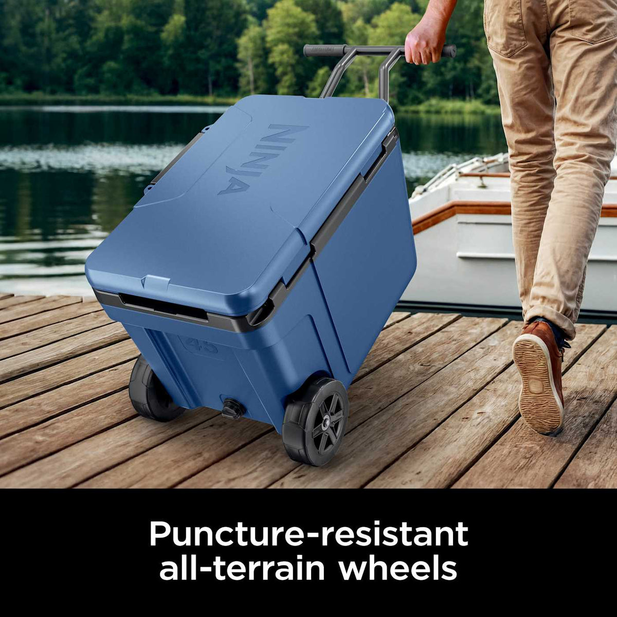 Ninja FrostVault™ 45qt Wheeled Cooler with Dry Zone, Lakeshore Blue