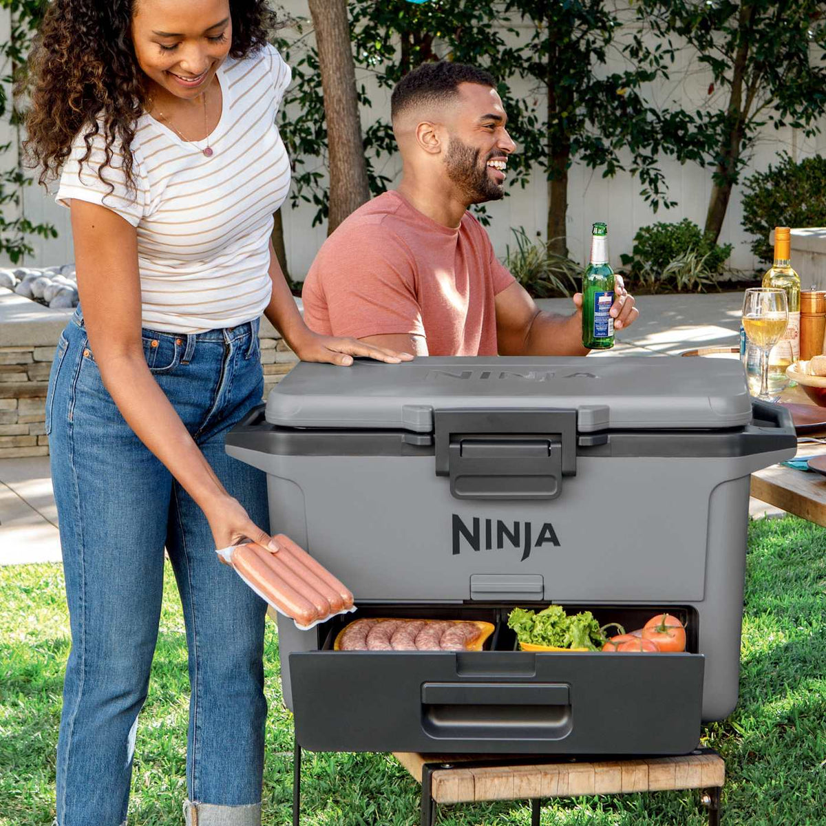Ninja FrostVault™ 50qt Hard Cooler with Dry Zone, Lakeshore Blue