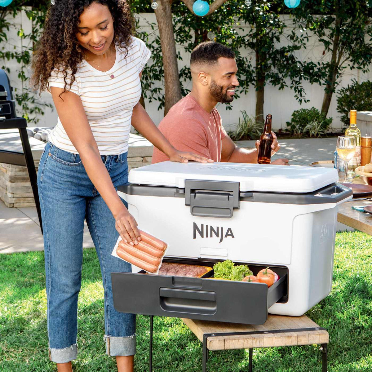 Ninja FrostVault™ 50qt Hard Cooler with Dry Zone, Lakeshore Blue