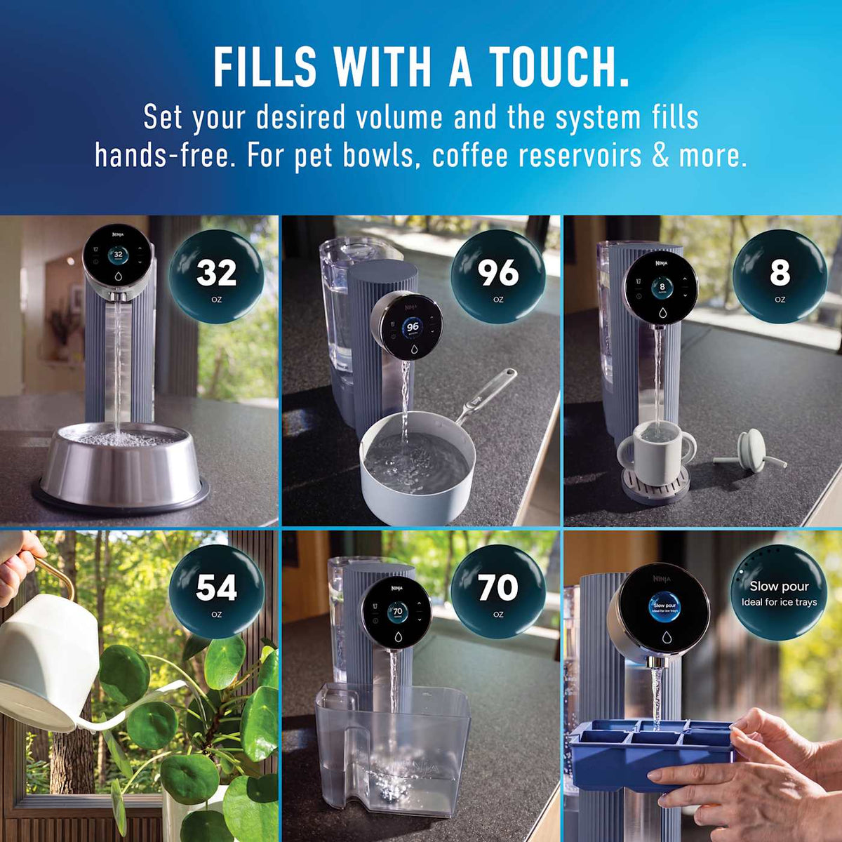 Ninja HydraSense™ Countertop Water Filtration System in Blue
