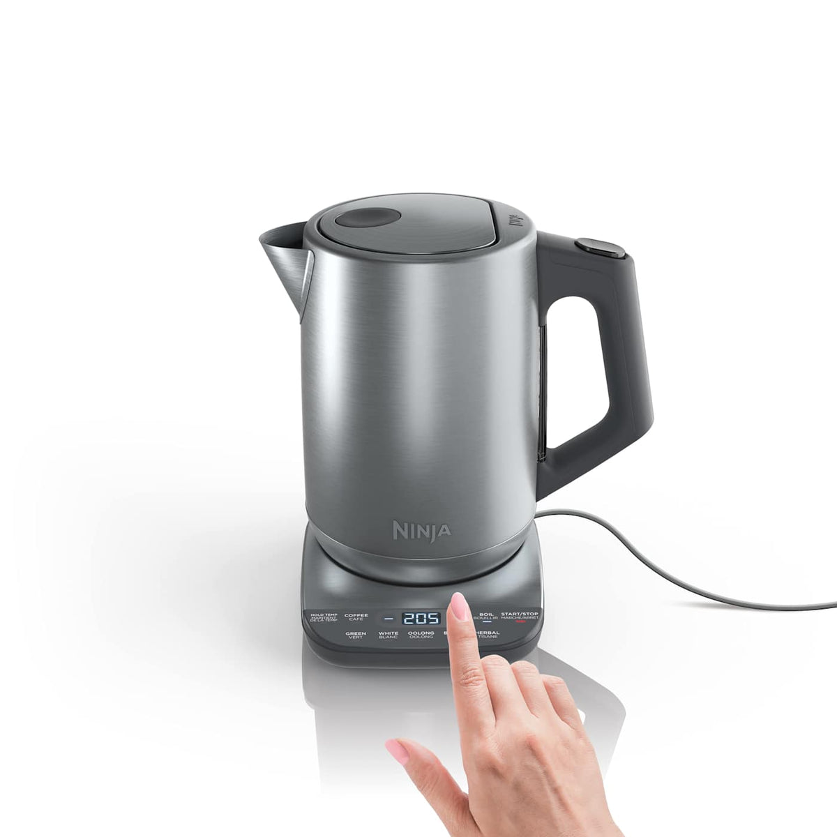 Ninja® KT200C Precision Temperature Electric Kettle, 1500 watts, BPA Free, Stainless, 7-Cup Capacity, Hold Temp Setting