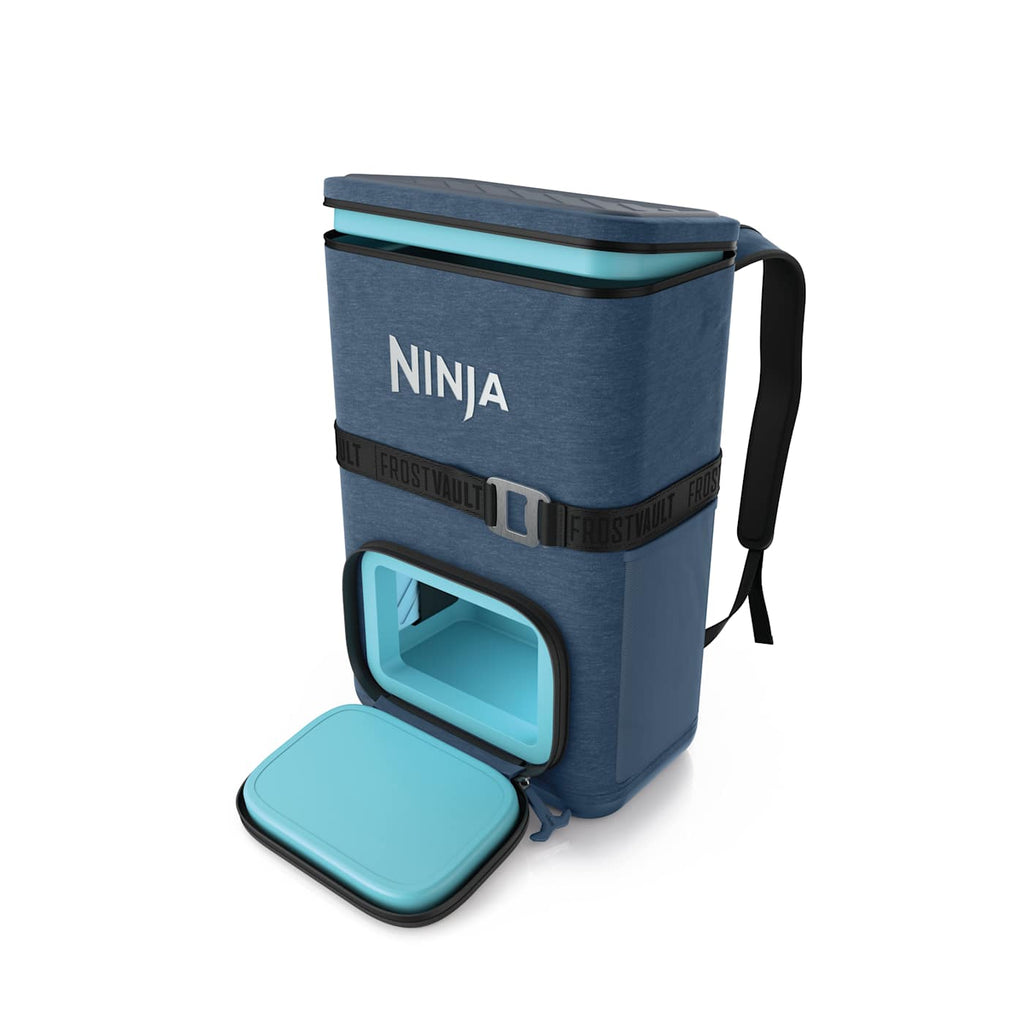 Ninja Outdoor FrostVault™ Go 24-Can Backpack Soft Cooler with Cold Dry Zone, Charcoal Gray