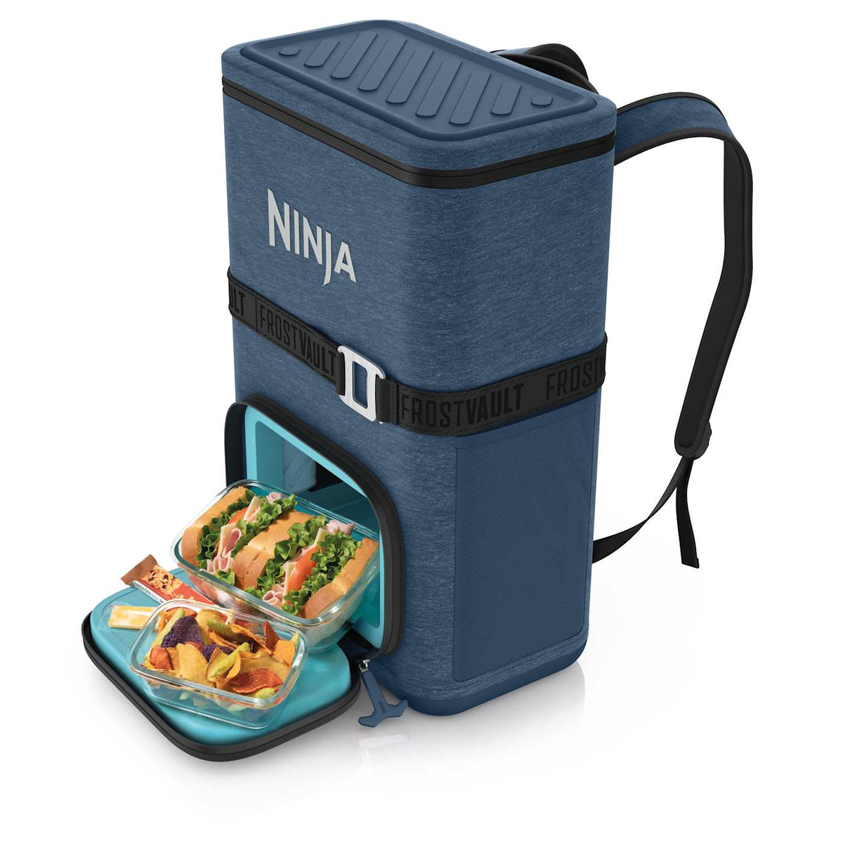 Ninja Outdoor FrostVault™ Go 24-Can Backpack Soft Cooler with Cold Dry Zone, Charcoal Gray