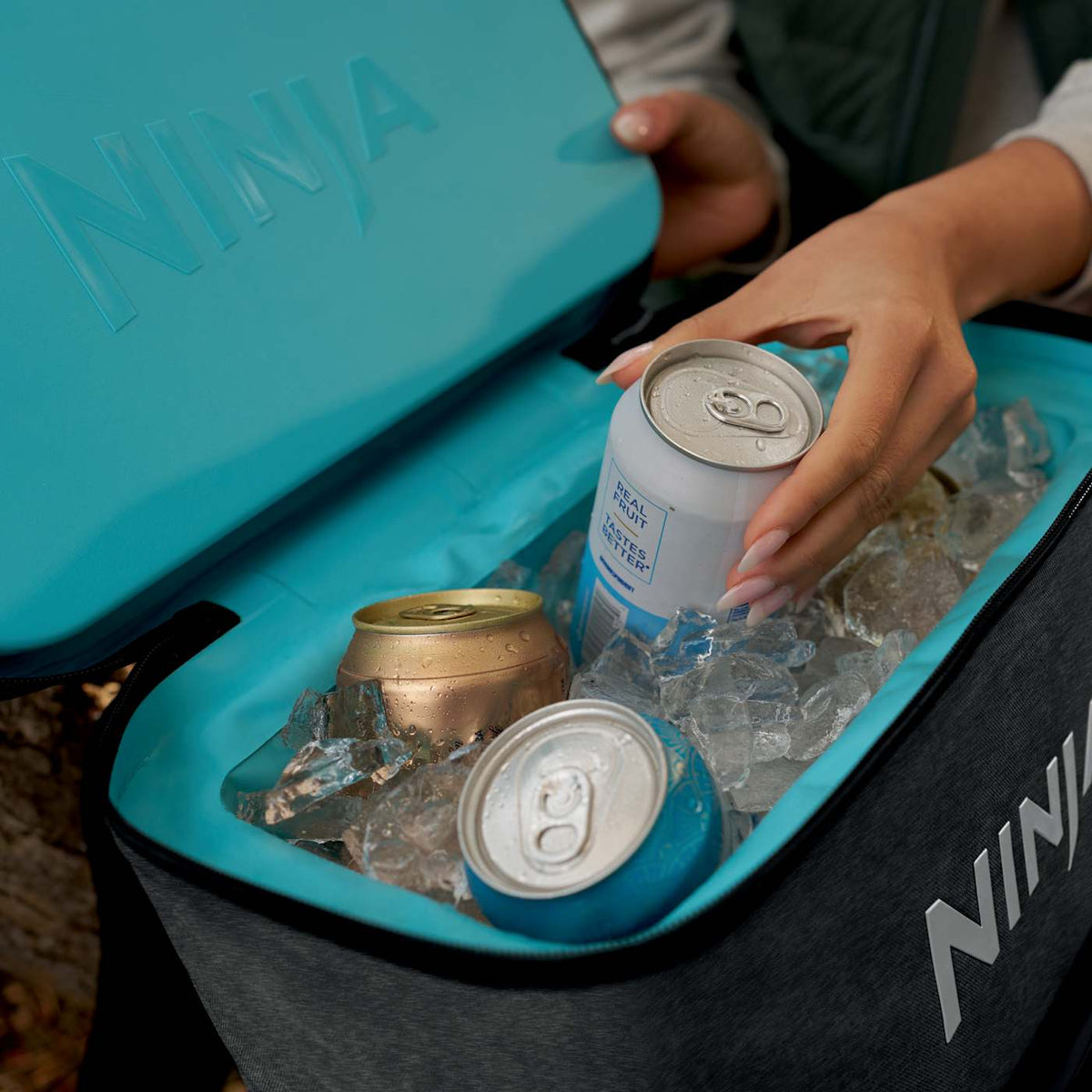 Ninja Outdoor FrostVault™ Go 24-Can Backpack Soft Cooler with Cold Dry Zone, Charcoal Gray
