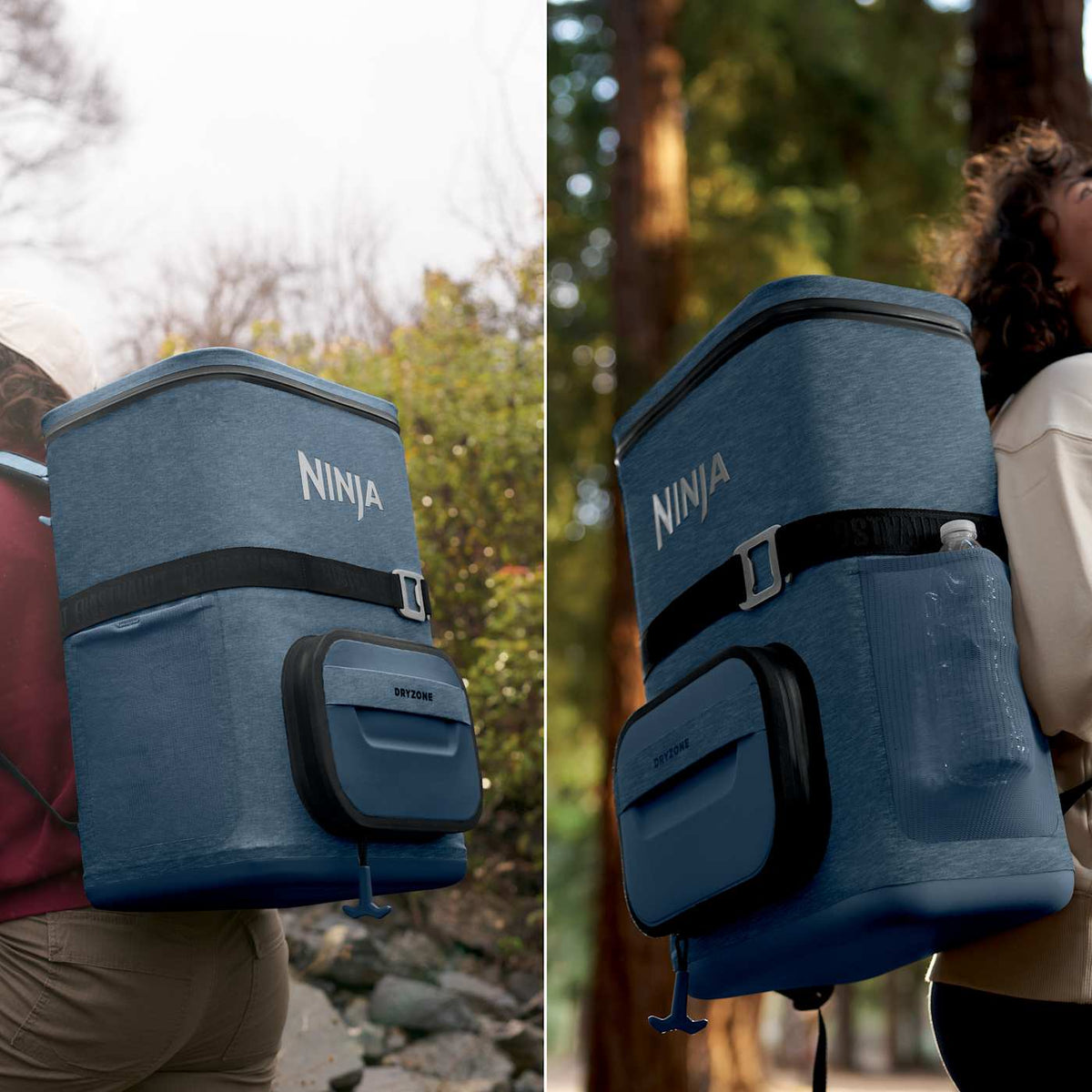 Ninja Outdoor FrostVault™ Go 24-Can Backpack Soft Cooler with Cold Dry Zone, Charcoal Gray