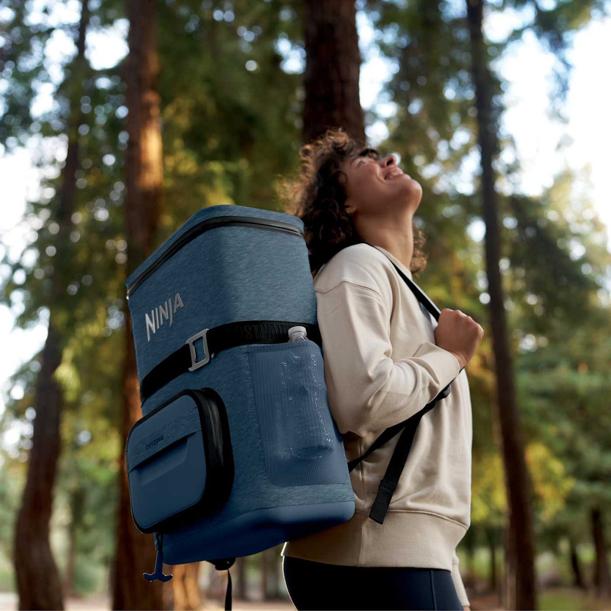 Ninja Outdoor FrostVault™ Go 24-Can Backpack Soft Cooler with Cold Dry Zone, Charcoal Gray