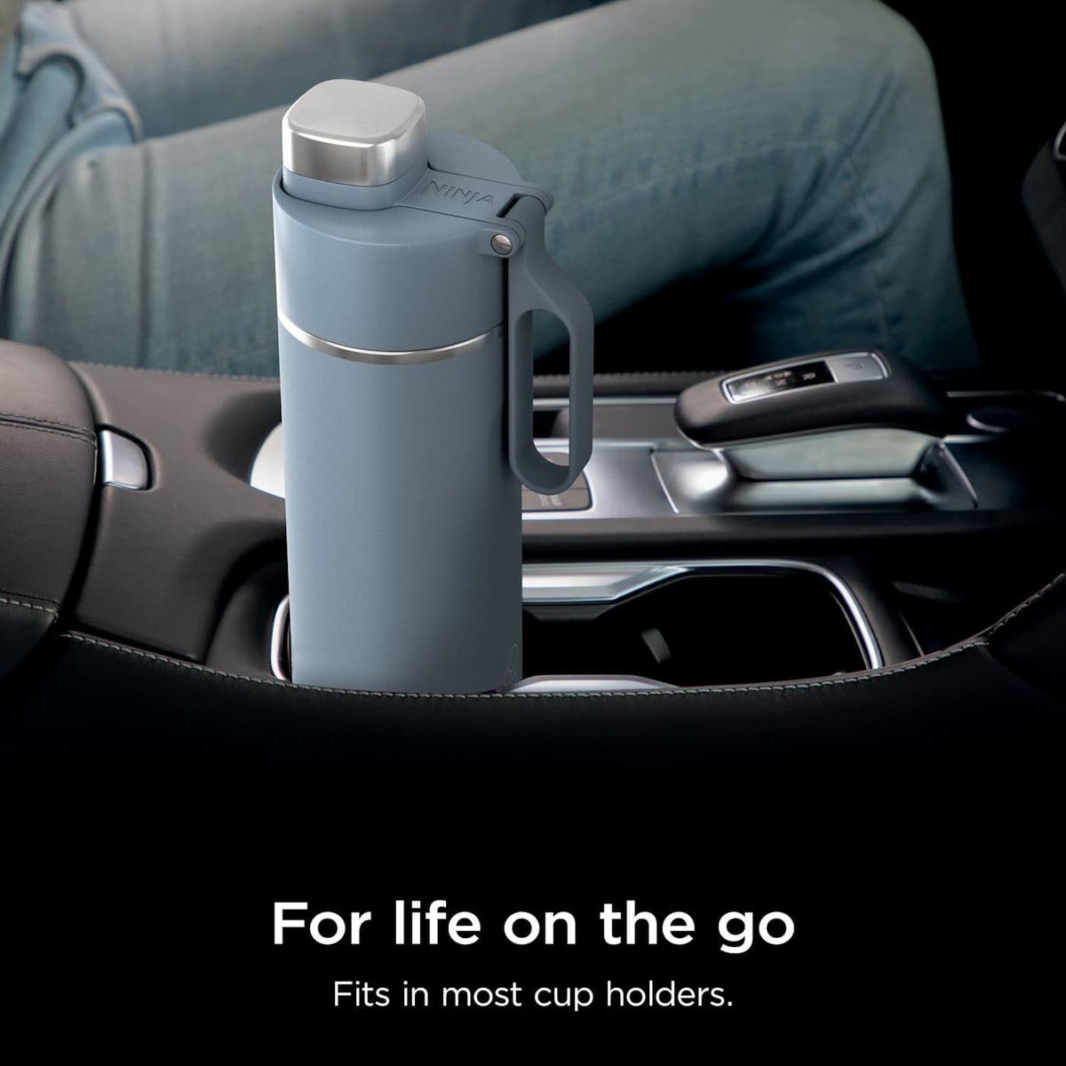 Ninja Thirsti™ 709mL. Travel Bottle, Blue