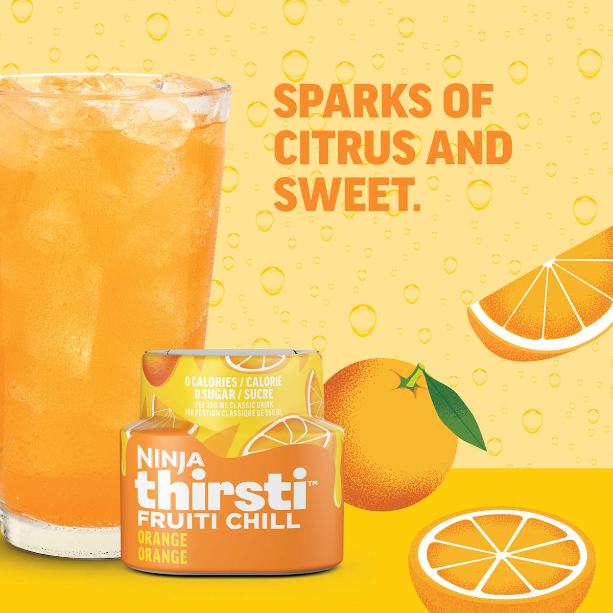 Ninja Thirsti™ FRUITI CHILL Orange Flavored Water Drops