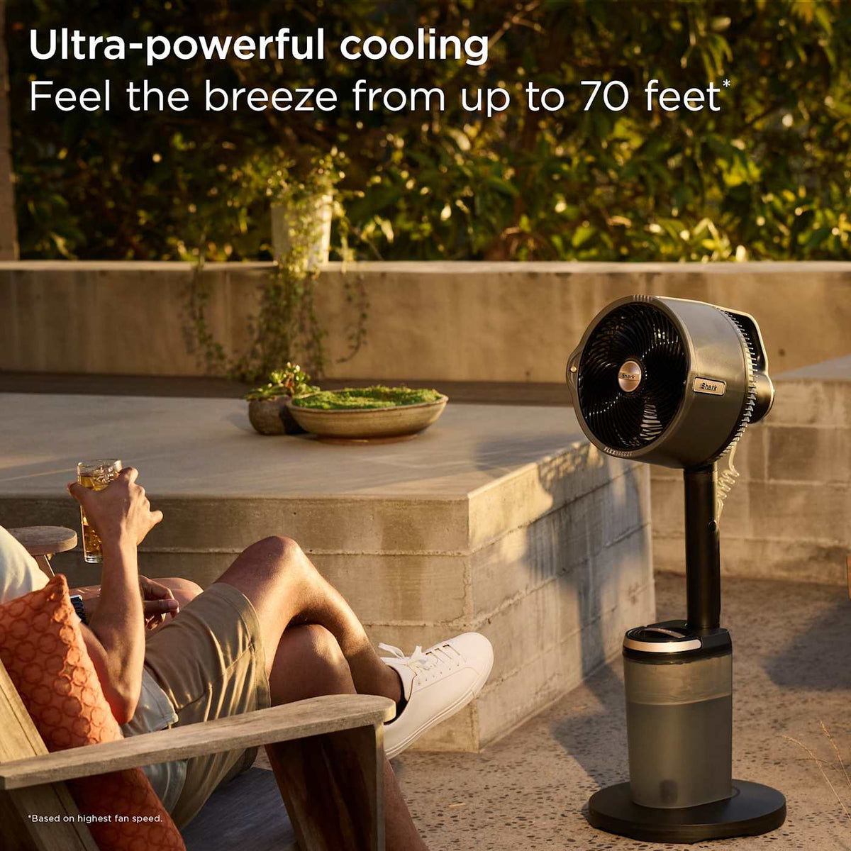 Ninja Woodfire Pro Connect™ XL Outdoor Grill & Smoker and Shark FlexBreeze Pro Mist Fan Bundle