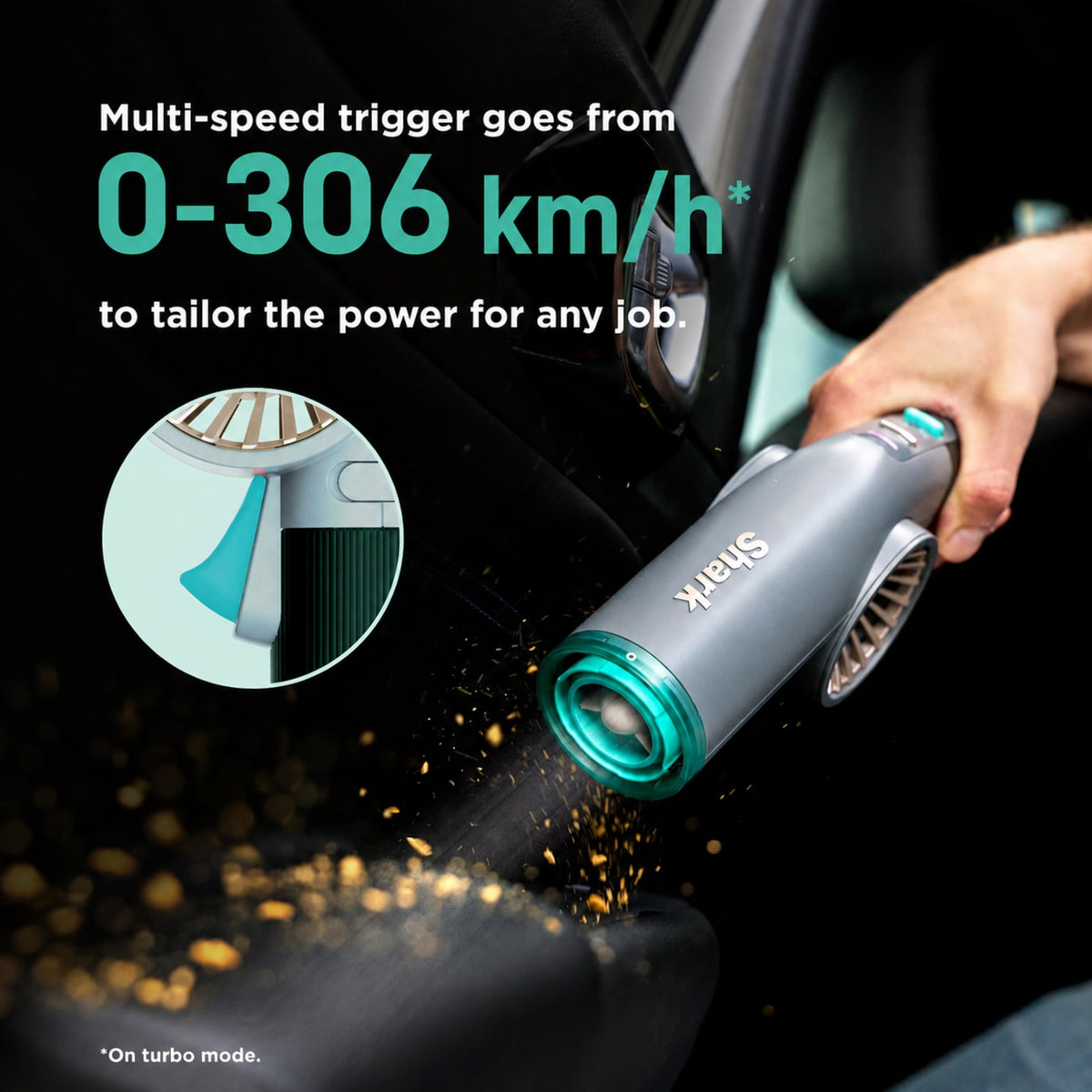 Shark BlastBoss™ Air Blower with BlastBroom™ in Charcoal