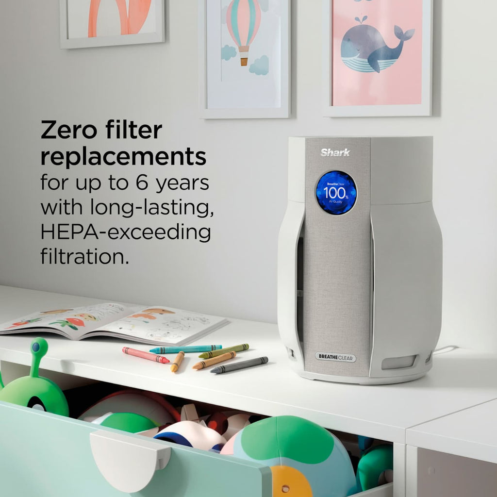 Shark BreatheClear™ Air Purifier with NeverChange™, Dove