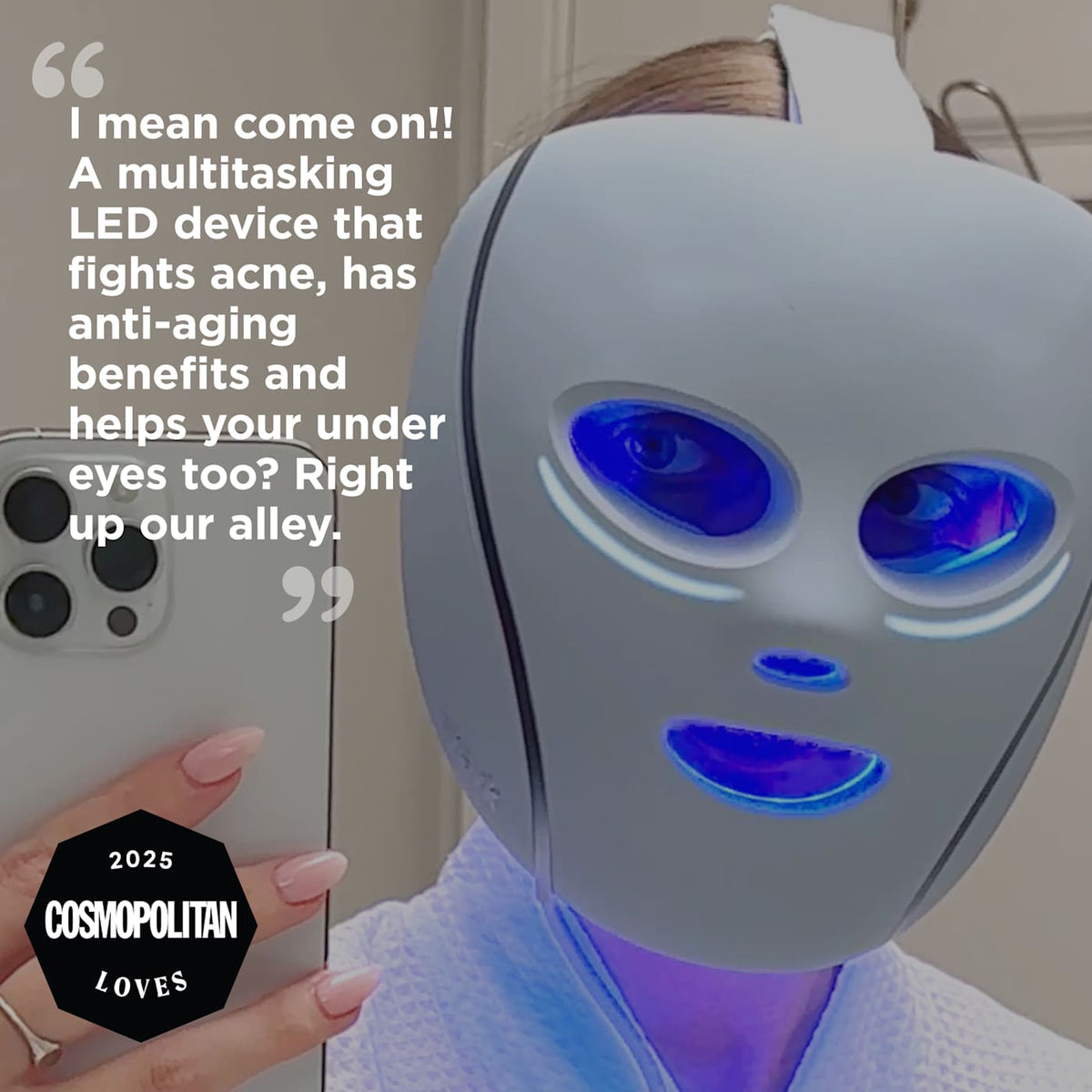 Shark™ CryoGlow™ Cooling + Red Blue & Infrared iQLED Face Mask with Charging Stand