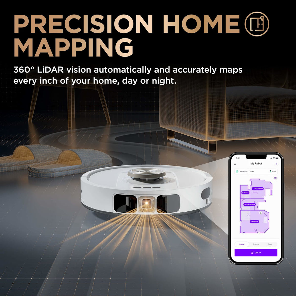 Shark PowerDetect™ 2-in-1 Robot Vacuum and Mop with NeverTouch™ Pro Base