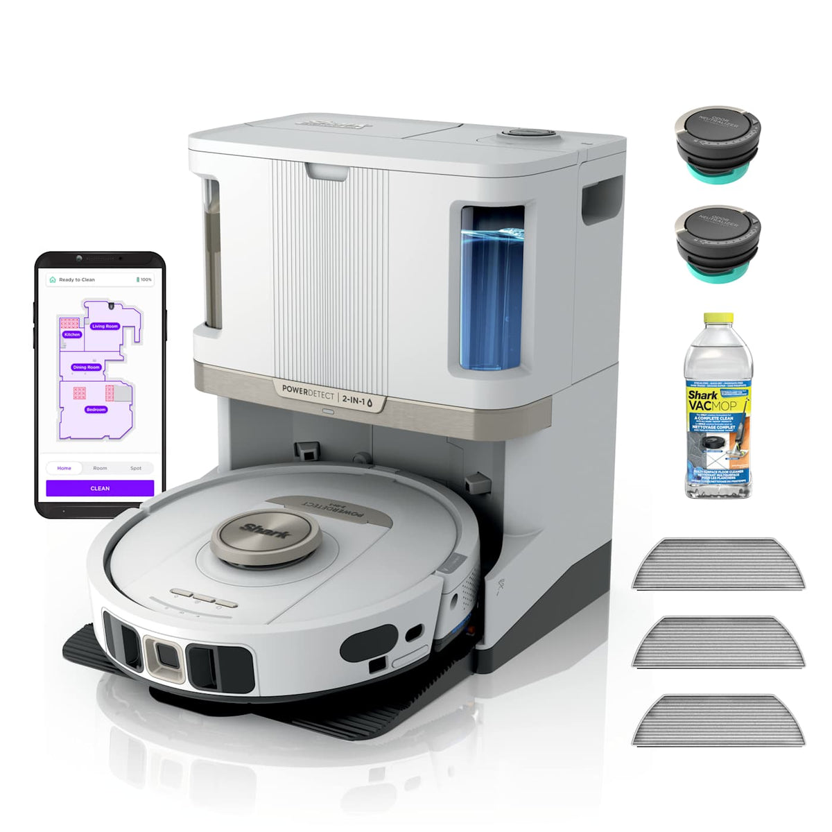 Shark PowerDetect™ 2-in-1 Robot Vacuum and Mop with NeverTouch™ Pro Base