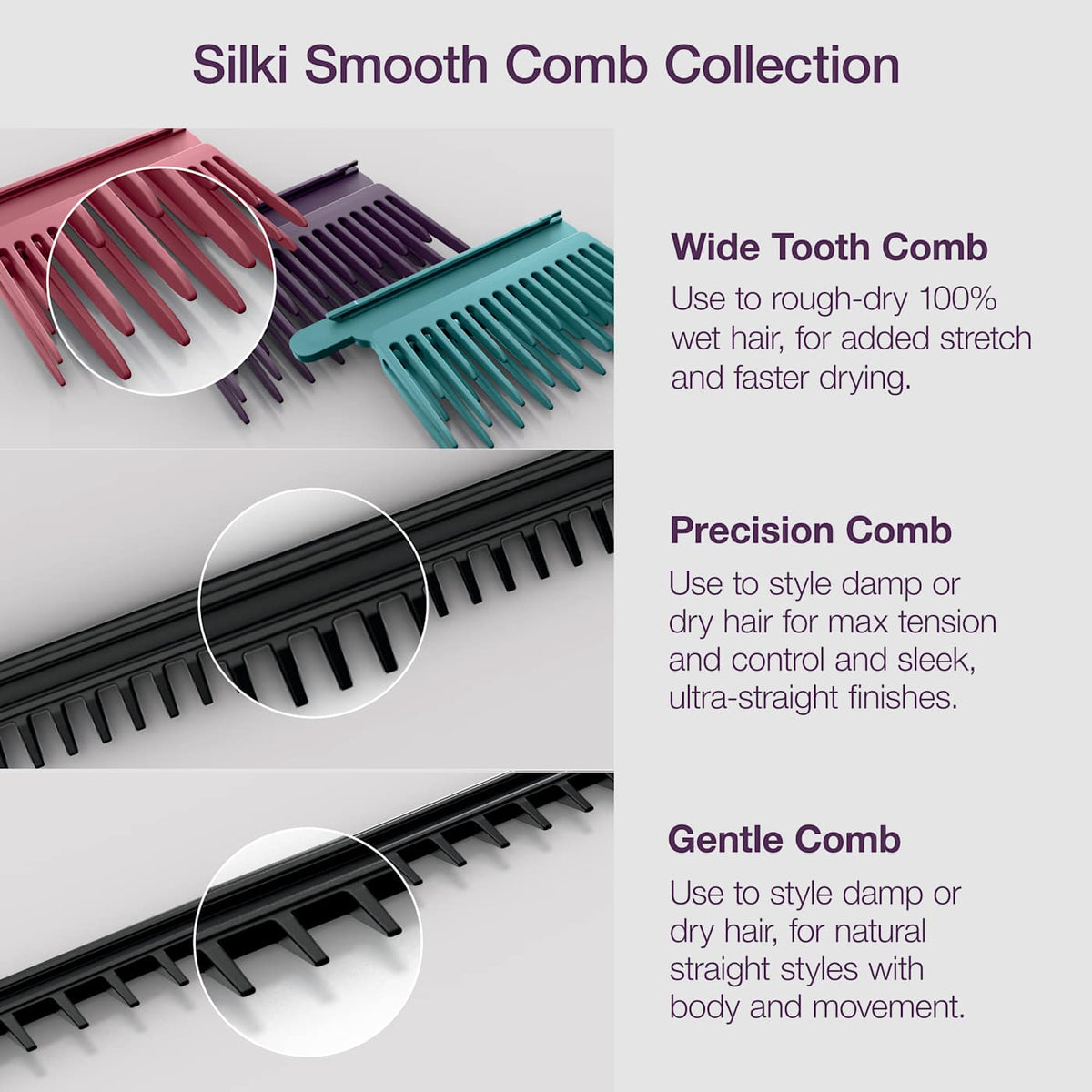 Shark SilkiPro™ Straight Wet to Dry Straightener + Rapid Blow Dryer with Travel Case, Plum Satin